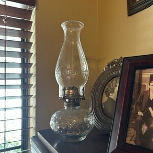 Vintage Glass Oil Lamp